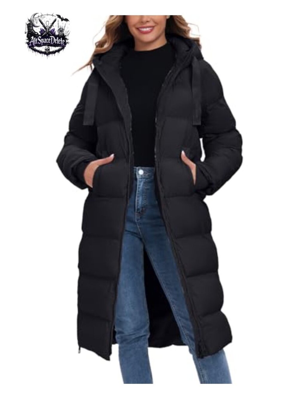 Womens Maxi Long Puffer Down Coat Hooded Quilted Padded Winter Jacket Warm